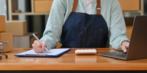 Business Owner Reviewing Documents