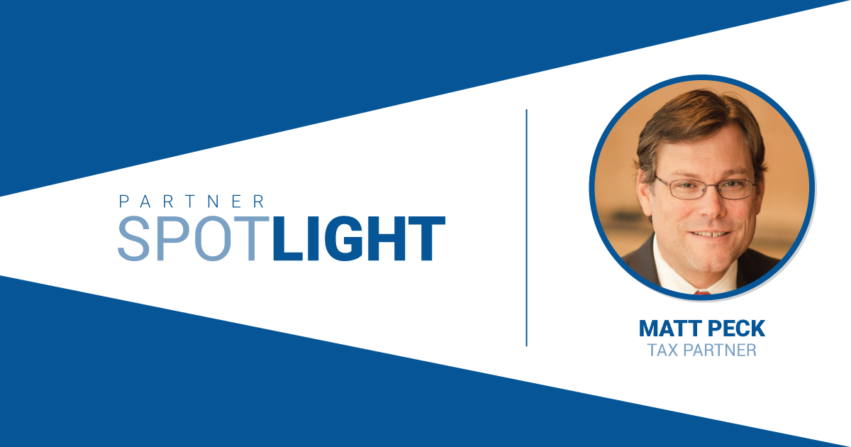 Partner Spotlight: Matt Peck is Managing Clients